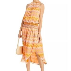 NWT RAMY BROOK Sleeveless Elastic Smock Waist Round Hem Dress Size X-Small